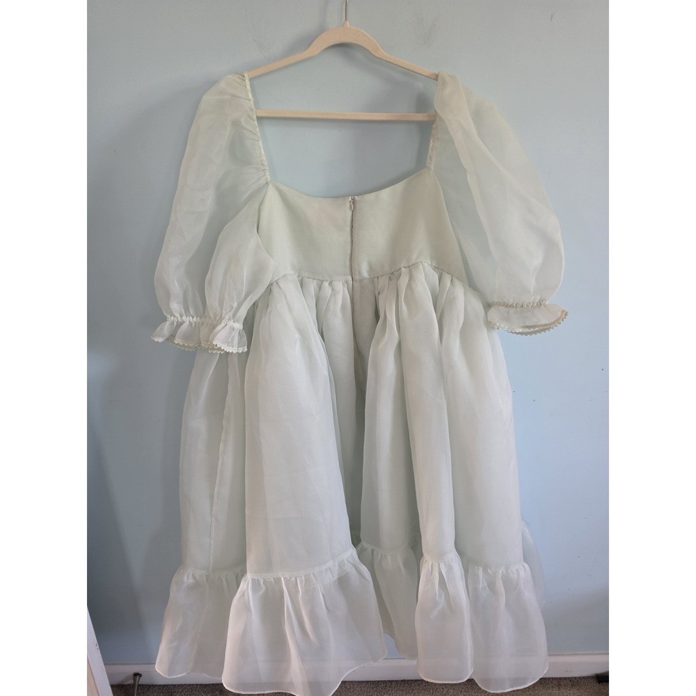 Selkie x REVOLVE The French Puff Fairycore Whimsical Dress Milk Jade Sz 3X - Picture 4 of 5